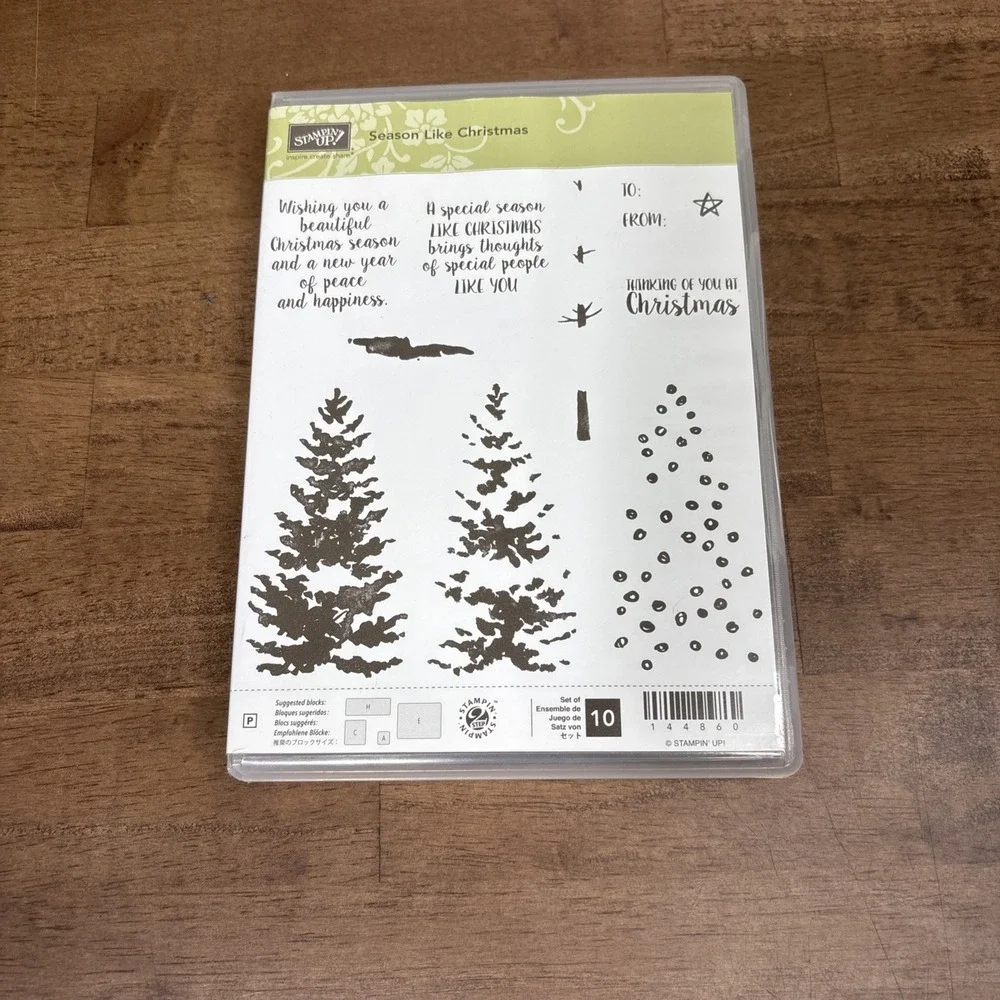 Stampin' Up! Seasons Like Christmas Stamp Set 144860 Holiday Sentiment Tree